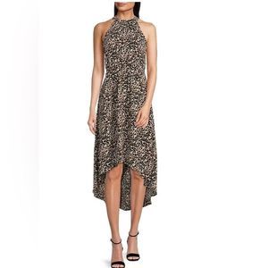 Leopard Print Halter Dress